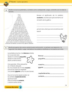 Creaciones Niña Andrea 
 
 
2° Sección – Lectura apreciativa 
9
