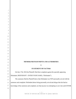 1
2
3
4
5
6
7
8
9
10
11
12
13
14
15
16
17
18
19
20
21
22
23
24
25
26
27
28
MEMORANDUM OF POINTS AND AUTHORITIES
I.
STATEMENT
