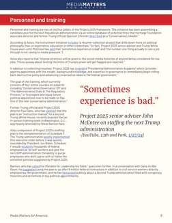 Media Matters for America	 	
	
	
	
	
	
	
	
            	 	
6
Personnel and training
Personnel and training are two of the fou