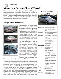 Mercedes-Benz C-Class W203 Overview | PDF | Car Body Styles | Land