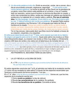 3. Un dia emite palabra al otro dia, Emitir es anunciar, contar, dar a concer, dia a
dia es anunciaodo consuelo, esperanza, s