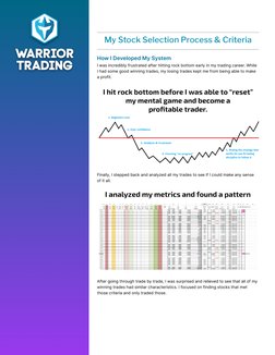 My Stock Selection Process & Criteria 
How I Developed My System 
I was incredibly frustrated after hitting rock bottom early
