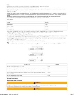 Edges
Watch for sharp edges, especially during engine disassembly and assembly. Protect the hands with industrial quality glo