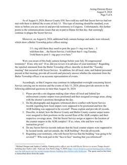 Acting Director Rowe 
August 9, 2024 
Page 5 of 6 
 
As of August 9, 2024, Beaver County ESU have told my staff that Secret S