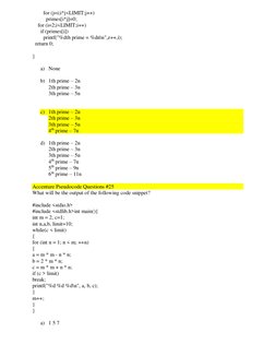 Accenture Pseudocode Q&A Guide | PDF | Boolean Data Type | Theoretical ...