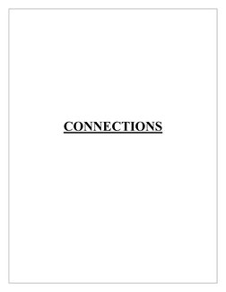  
 
 
 
 
 
CONNECTIONS 
 
 
 
 
 
 
 
 
 
 
 
 
 
 
