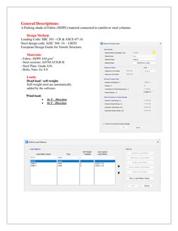 General Descriptions:  
A Parking shade of Fabric (HDPE) material connected to cantilever steel columns.  
  
Design Method: