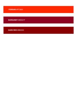 550 Color Names and Hex Codes List | PDF | Artistic Techniques | Color