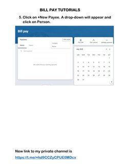 BILL PAY TUTORIALS 
New link to my private channel is  
https://t.me/+hd9CCZyC