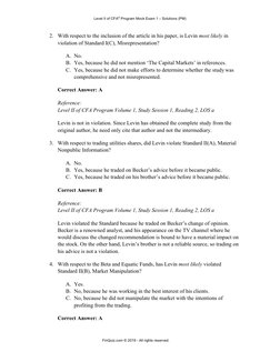 Level II of CFA® Program Mock Exam 1 – Solutions (PM) 
FinQuiz.com © 2019 - All rights reserved. 
 
 
2. With respect to the