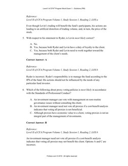 Level II of CFA® Program Mock Exam 1 – Solutions (PM) 
FinQuiz.com © 2019 - All rights reserved. 
 
 
Reference: 
Level II of