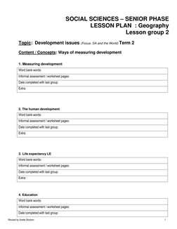 Grade 9 Geography Term 2 Development Notes | PDF | Gross Domestic ...