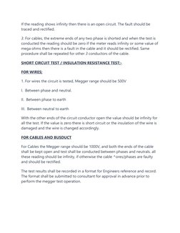 Megger Testing Method Statement for Cables | PDF | Electrical Wiring ...