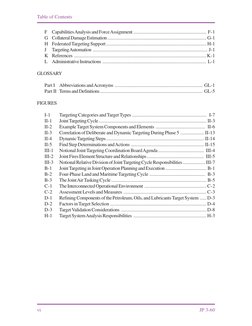 vi
Table of Contents
JP 3-60
F
Capabilities Analysis and Force Assignment ...................................................