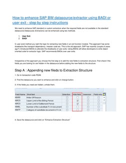 Enhance SAP BW Datasource with BADI | PDF | Computer Data | Software ...