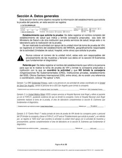 Página 4 de 33 
 
 © Instructivo para el correcto llenado Formulario para solicitud, confirmación de prueba de VIH y report