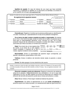 Página 7 de 33 
 © Instructivo para el correcto llenado Formulario para solicitud, confirmación de prueba de VIH y reporte