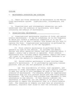 Echelons of Marine Corps Maintenance | PDF | Vehicles | Manufactured Goods