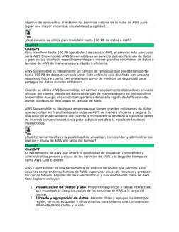 objetivo de aprovechar al máximo los servicios nativos de la nube de AWS para 
lograr una mayor eficiencia, escalabilidad y a