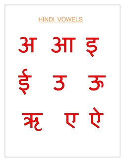 Hindi Vowels Read | PDF | Language Arts & Discipline