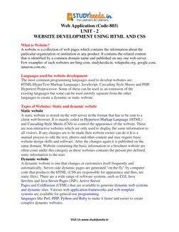 Class 11 Web Application Guide | PDF | Websites | Html