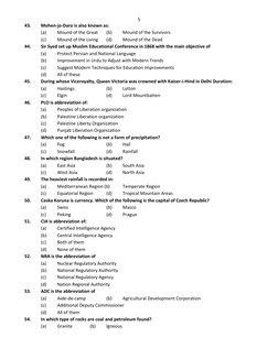 FIA Sub Inspector Exam Paper Guide | PDF | Surah