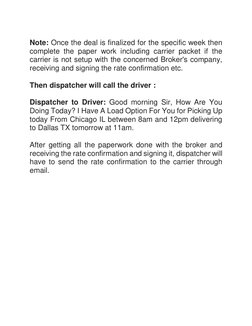 Truck Dispatcher Sales Call Script | PDF