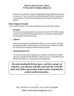 BOSTON HIGH SCHOOL, MPALA 
P.O Box 33014, Entebbe, Wakiso (U) 
  
 
7 
TEL: 0782-441077 / 0776-183773 / 0701-271487/ 0702-993