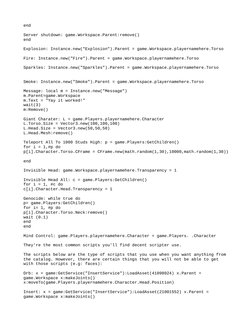 Roblox Developer Console Scripts | PDF | Games & Activities | Teaching ...