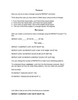 Triangle Format For Command MSW Logo Commands for Drawing Shapes | PDF | Yellow | Color
