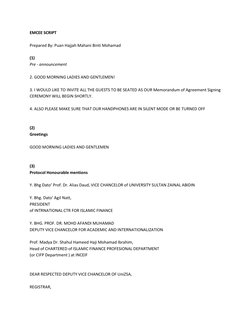 Emcee Script for Signing Ceremony | PDF