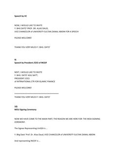 Emcee Script for Signing Ceremony | PDF