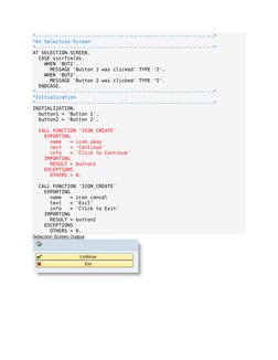 Adding Buttons to ABAP Selection Screen | PDF | Software Development ...