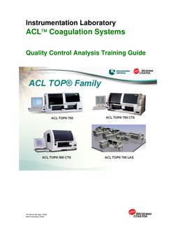 ACL Top Coagulation Manual | PDF | Trademark | Door