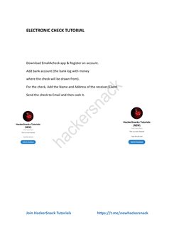Electronic Check Creation Guide | PDF | Internet | Business