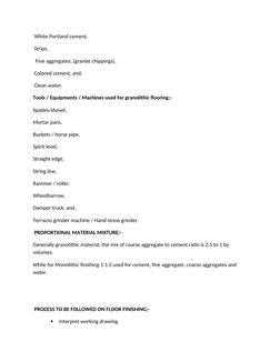 Granolithic and Monolithic Flooring Guide | PDF | Concrete | Tile