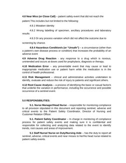 Patient Safety Policy and Procedures | PDF | Patient Safety | Medical Error