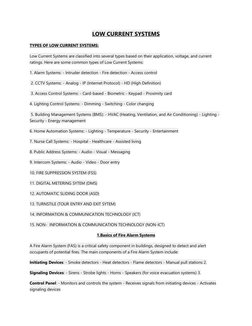 Overview of Low Current Systems | PDF | Access Control | Internet Of Things