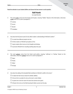 Ball Hawk Selection Test for Grade 7 | PDF
