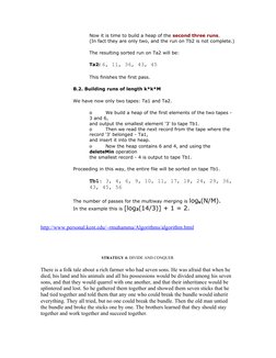 Now it is time to build a heap of the second three runs. 
(In fact they are only two, and the run on Tb2 is not complete.)
Th