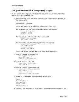 Jil File Autosys AutoSys Job Scheduling Commands Guide | PDF | Scripting Language ...