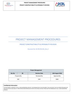 Project Constructability Review Procedures | PDF | Reliability Engineering