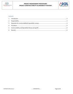 Project Constructability Review Procedures | PDF | Reliability Engineering