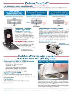 Exclusive TempTrol™
(CC)Sample Cover is controlled to 
the same temperature as the prism and, 
    when lowered, is designed