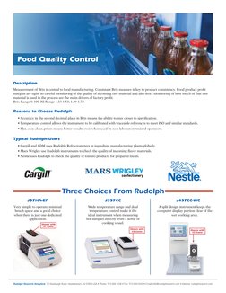 Three Choices From Rudolph
Description
Typical Rudolph Users
Reasons to Choose Rudolph
J57HA-EP
J357CC
J457CC-WC
Measurement