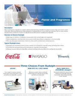 Flavor and Fragrances
Three Choices From Rudolph
Description
Reasons to Choose Rudolph
Typical Rudolph Users
DDM 2911-VL / J4