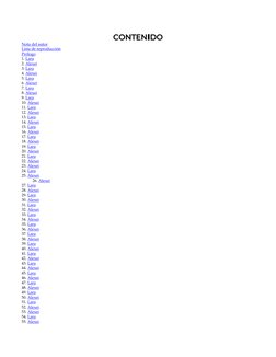 CONTEN DO
I
Nota del autor
Lista de reproducción
Prólogo
1. Lara
2. Alexei
3. Lara
4. Alexei
5. Lara
6. Alexei
7. Lara
8. Ale