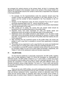 BPI Scoring and Interpretation Guide | PDF | Anxiety | Major Depressive ...