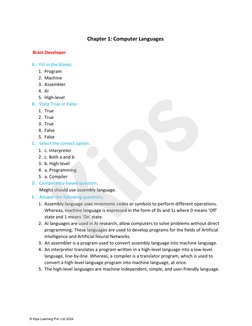 Class 6 Byte Code Computer Solutions | PDF | Computer Vision ...