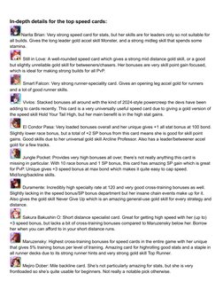 Uma Musume Support Card Tier Guide | PDF
